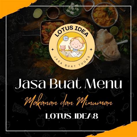 Jual Jasa Buat Desain Daftar Menu Makanan Minuman Restoran Cafe