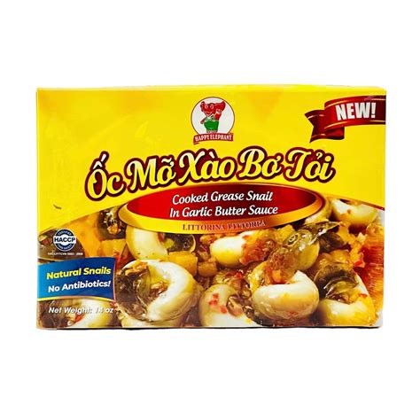 Get Happy Elephant Cooked Grease Snail In Garlic Butter Sauce Frozen