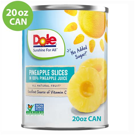 Dole Pineapple Slices In Pineapple Juice Oz Can Walmart