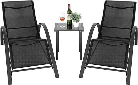 Mamizo Set Of Patio Lounge Chair Set Garden Chairs With Table