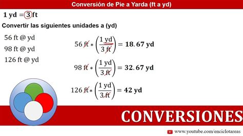 Pies A Yardas Ft A Yd Conversiones Youtube