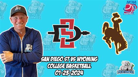 San Diego State Vs Wyoming 1 23 24 Free College Basketball Picks And