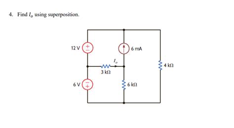 Solved 4 Find Io Using Superposition