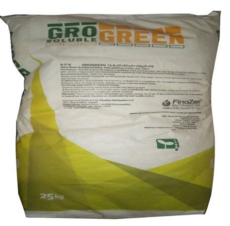 Bio Tech Grade Packaging Size Kg Gro Green Npk Water Soluble