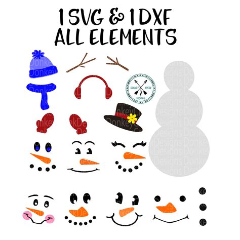 Build A Snowman Svg Christmas Bundle Cutting Files Snowman Etsy