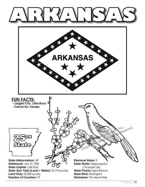 Arkansas State Coloring Book Really Big Coloring Books