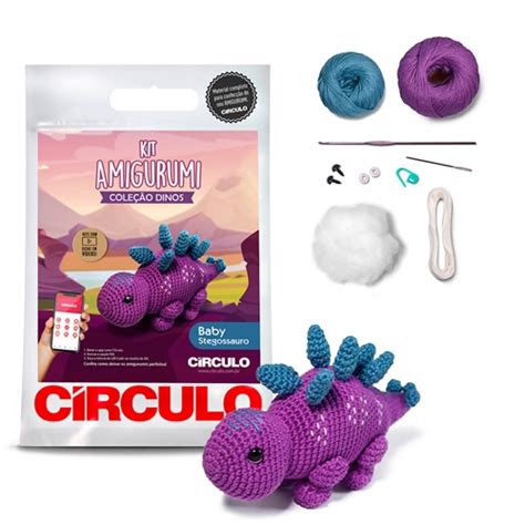 KIT AMIGURUMI COLECAO DINOS CIRCULO KIT AMIGURUMI DINOS CIRCULO CIRCULO