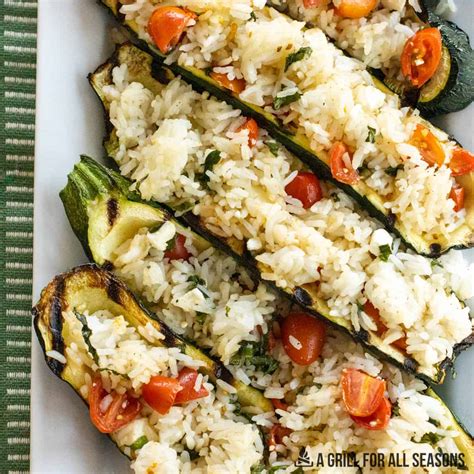 Stuffed Zucchini With Rice A Grill For All Seasons