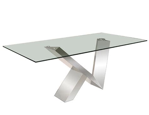 72 Uber Modern Glass Executive Desk With V Shaped Chromed Steel Base