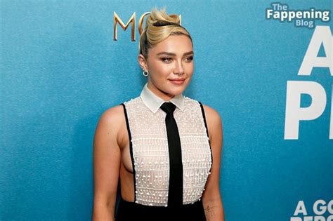 Florence Pugh Looks Hot Without A Bra At The A Good Person Movie Premiere In NYC