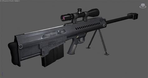 Sniper Rifle Barrett M98B 3D Model $79 - .3ds .blend .c4d .fbx .max .ma ...