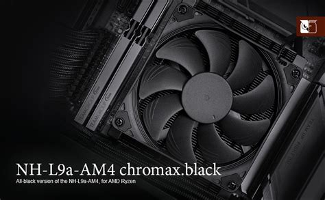 Noctua NH-L9a-AM4 chromax.Black, 92mm Low-Profile CPU Cooler (Black ...
