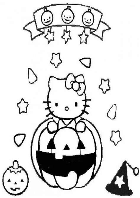 Disegni Di Hello Kitty Halloween Da Colorare