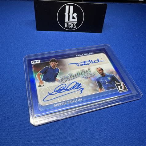 Panini Donruss Soccer Dual Auto Paolo Maldini Giorgio Chiellini