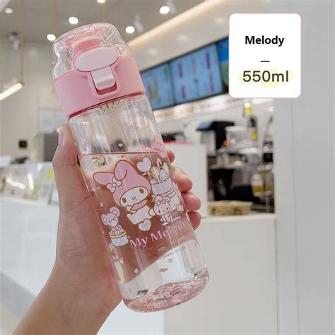 Sanrio 550ml Kawaii Melody Kuromi Cinnamoroll Pochacco Pompompurin