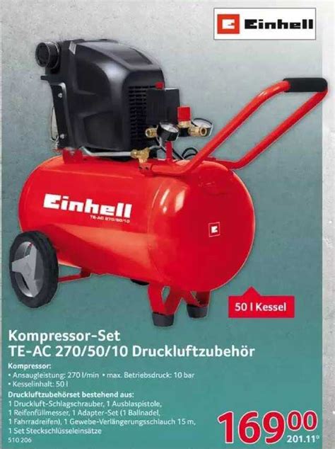 Einhell Kompressor Set Te Ac Druckluftzubeh R Angebot Bei Selgros