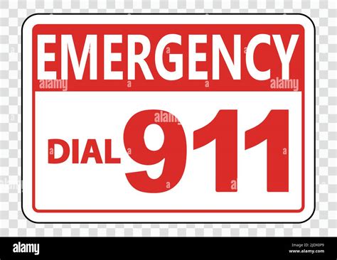 Emergency Call Sign On Transparent Background Vector Illustration