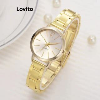 Lovito Women Casual Plain Light Luxury Sense Of Commuting Quartz Watch