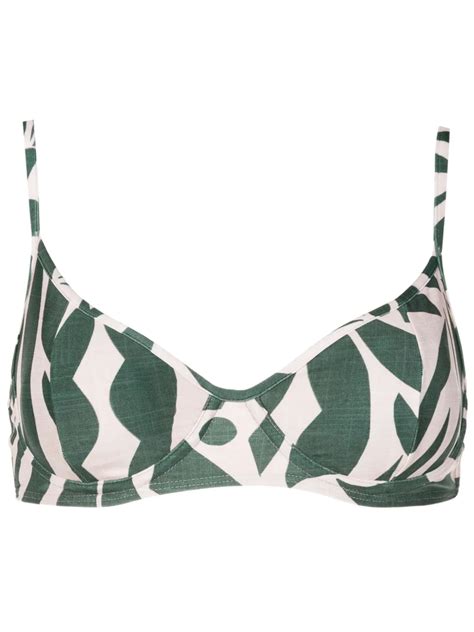 Lygia Nanny Fiji Half Cup Bikini Top In Green Modesens