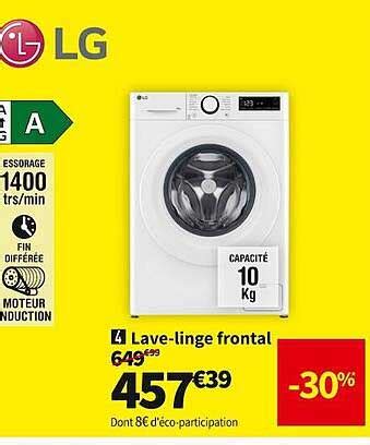 Promo Lave Linge Frontal Lg Chez Conforama Icatalogue Fr