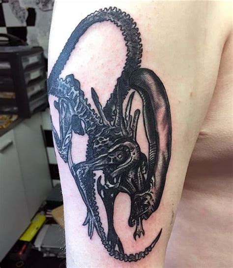 50 Xenomorph Tattoo Designs For Men - Alien Film Ink Ideas