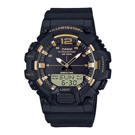 Rel Gio Casio Masculino Anadigi Illuminator Metros Preto Hdc