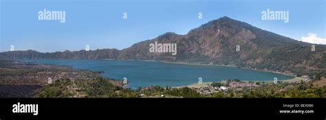 Mount Batur (Gunung Batur) and Lake Danau Batur, Kintamani, Bali, Indonesia Stock Photo - Alamy