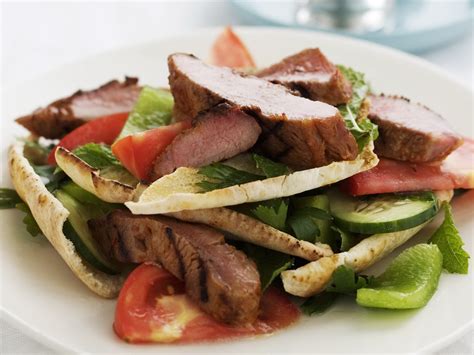 Fattoush With Harissa Rubbed Lamb Women S Weekly Food