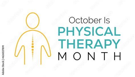 National Physical Therapy Month Is Observed Every Year On October Banner Poster Card