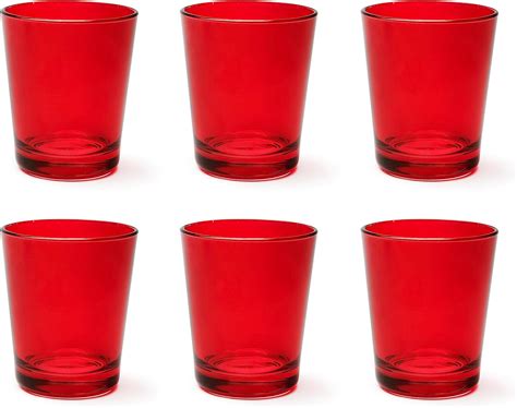 Excelsa Portofino Lot de 6 verres rouge 30 Cl verre soufflé