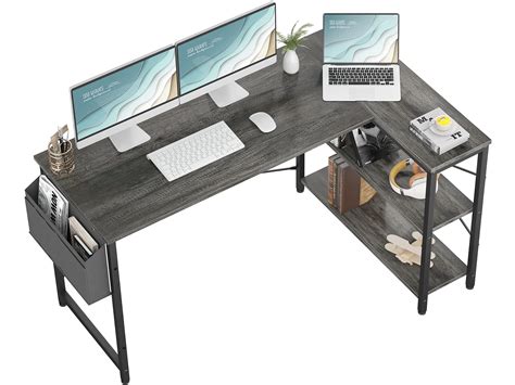 Homieasy Small L Shaped Computer Desk, 55 Inch L-Shaped Corner Desk ...