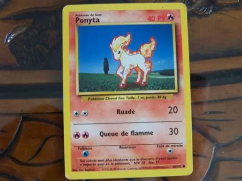 RARE CARTE POKÉMON ponyta 60 102 Set de Base édition 1 FR EUR 5 00