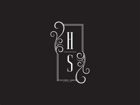 Minimalist Hs Sh Luxury Logo Letter Vector Image Design Vector