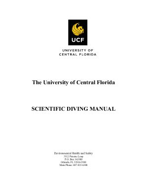 Fillable Online Ehs Ucf The University Of Florida Diving Science And