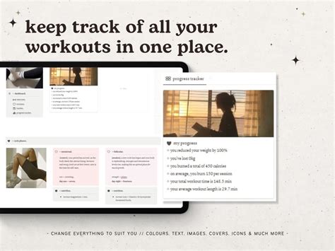 Cycle Based Workout Planner Template Notion Wellness Tracker Editable