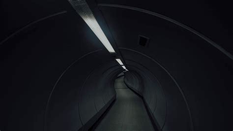 tunnel, underground, dark, light, 4k HD Wallpaper
