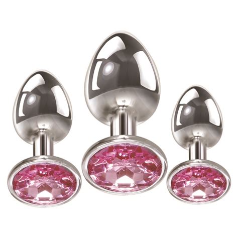 Pink Gem Anal Plug Set Varta Mayoreo Distribuidora De Juguetes Sexuales