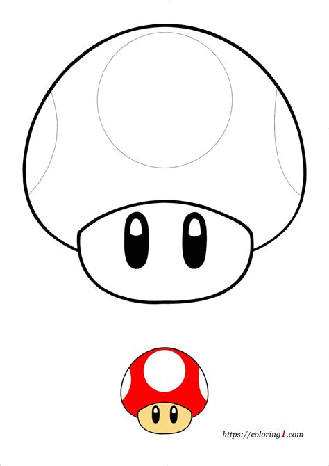 Mario Mushroom Coloring