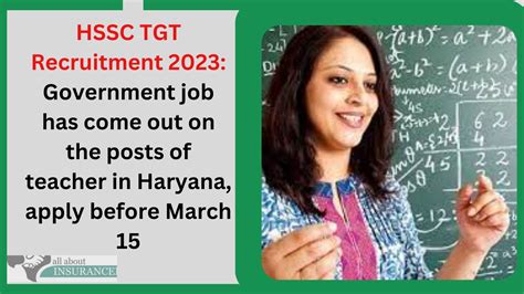 HSSC TGT Recruitment 2023 Government Job Has Come Out On The Posts Of