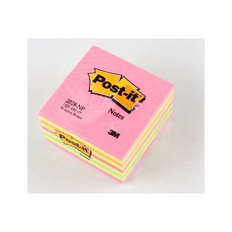 3m Post It Kubus 76x76 Mm Neon Stor Blok M 450 Blade Blokke Og