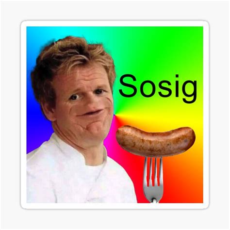 Sosig Gordon Ramsay Rainbow Sticker For Sale By Memezgod Redbubble