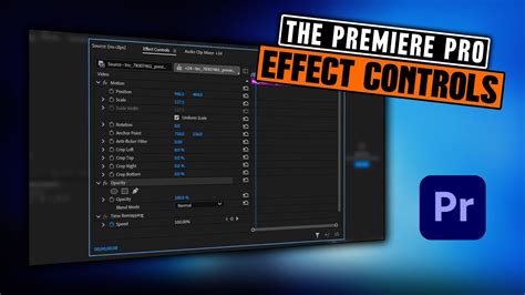 effect controls panel  adobe premiere pro youtube