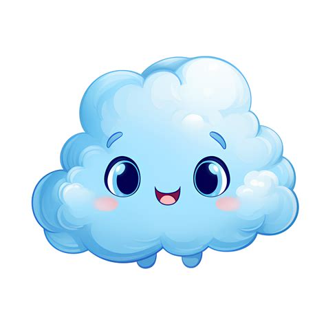 Ai Generated cute clouds bright blue 28052056 PNG