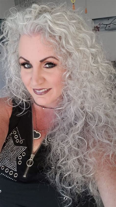 Sarah Chapman Long Grey Hair Natural Curls Gorgeous Gray Hair Older