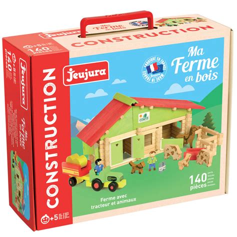 Ferme en bois 140 pièces Jeujura King Jouet Lego briques et blocs