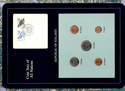 Coin Sets Of All Nations Iceland 1 5 Krona 5 10 50 Aurar 1981 UNC 100