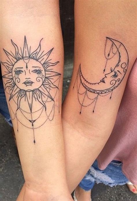 Matching Watercolor Sun And Moon Tattoo Viraltattoo