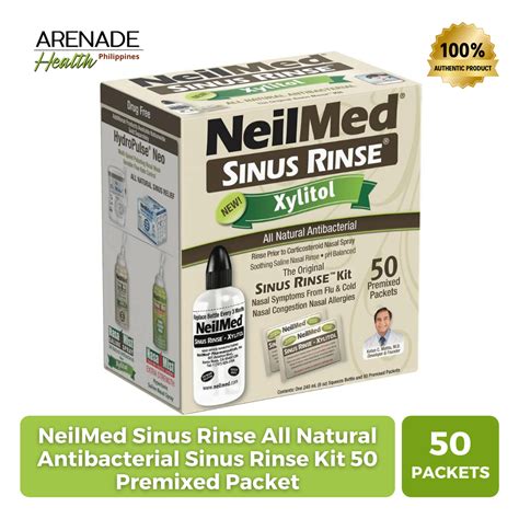 NeilMed Sinus Rinse All Natural Antibacterial Sinus Rinse Kit 50