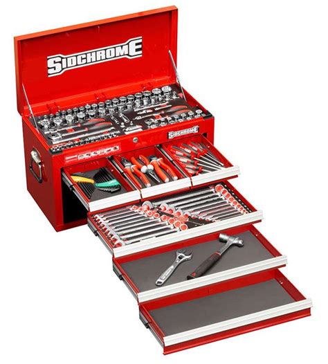 Sidchrome SCMT10157 Tool Kit 139 Piece Metric AF Top Chest Oz Toolbox