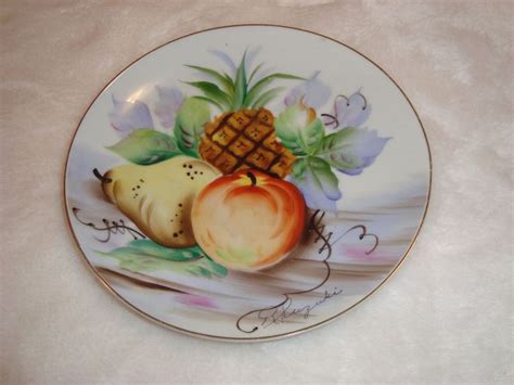 Vintage Signed R Suzuki Hand Painted Japan Porcelain China Fruit